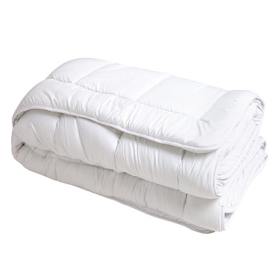 King Size Microfibre Quilt - White - Free Shipping