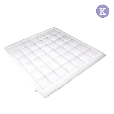 King Size Microfibre Quilt - White - Free Shipping