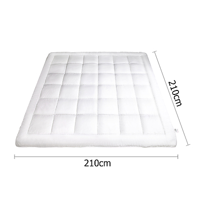 Queen Size Microfibre Quilt - White - Free Shipping