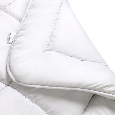 Queen Size Microfibre Quilt - White - Free Shipping