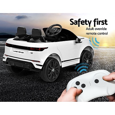 Kids Ride On Car Licensed Land Rover 12V Electric Car Toys Battery Remote White - Brand New - Free Shipping