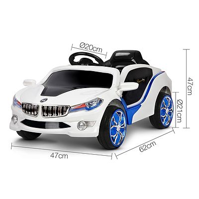 Kid's Electric Ride on Car BMW i8 Style - Blue & White - Free Shipping
