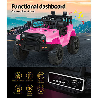 Kids Ride On Car Electric 12V Car Toys Jeep Battery Remote Control Pink - Brand New - Free Shipping