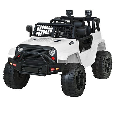 Kids Ride On Car Electric 12V Car Toys Jeep Battery Remote Control White - Brand New - Free Shipping
