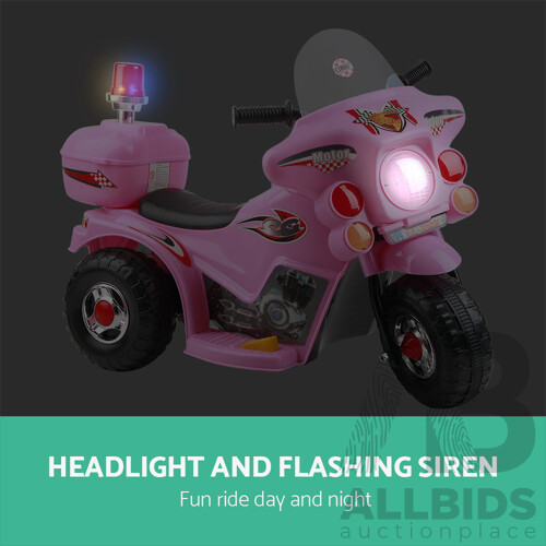 Kids Ride On Motorbike Motorcycle Car Pink - Brand New - Free Shipping