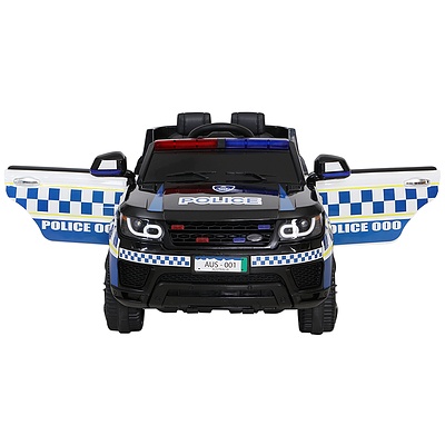 Kids Ride On Car Inspired Patrol Police Electric Powered Toy Cars Black - Brand New - Free Shipping