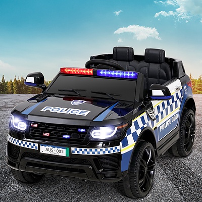 Kids Ride On Car Inspired Patrol Police Electric Powered Toy Cars Black - Brand New - Free Shipping