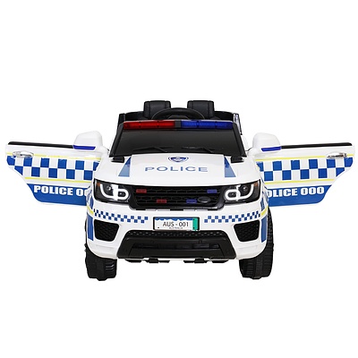 Kids Ride On Car Inspired Patrol Police Electric Powered Toy Cars White - Brand New - Free Shipping