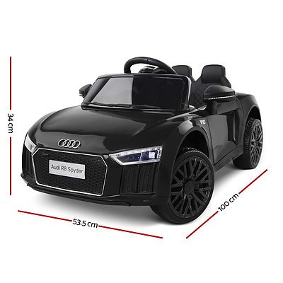 Kids Ride On Car R8 Licensed Electric 12V Black - Brand New - Free Shipping