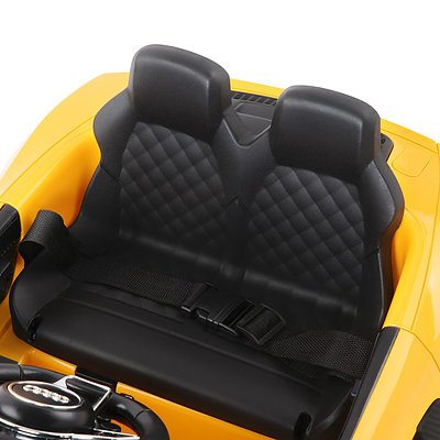 Kid's Electric Ride on Car Licensed Audi R8 - Yellow - Free Shipping