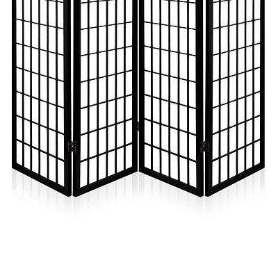 4 Panel Wooden Room Divider - Black - Brand New - Free Shipping