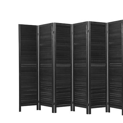 6 Panel Room Divider Screen Privacy Wood Dividers Timber Stand Black - Brand New - Free Shipping