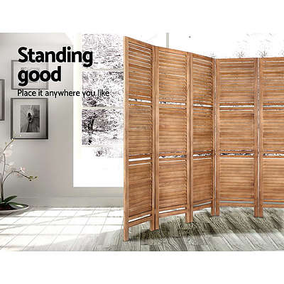 Room Divider Screen 8 Panel Privacy Dividers Shelf Wooden Timber Stand - Brand New - Free Shipping