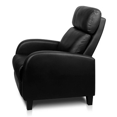 PU Leather Reclining Armchair - Black - Brand New - Free Shipping