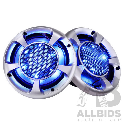 Set of 2 MaxTurbo Car Speakers with LED Light 500w - Free Shipping