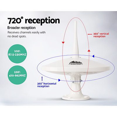 Outdoor Caravan TV Antenna Omni Directional Aerial Booster 720 Degree - Brand New - Free Shipping
