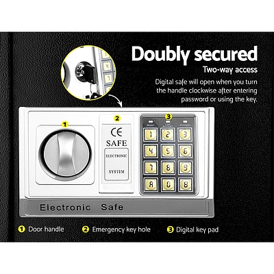 UL-TECH Electronic Safe Digital Security Box 20L - Brand New - Free Shipping