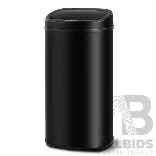 68L Motion Sensor Rubbish Bin - Black - Free Shipping