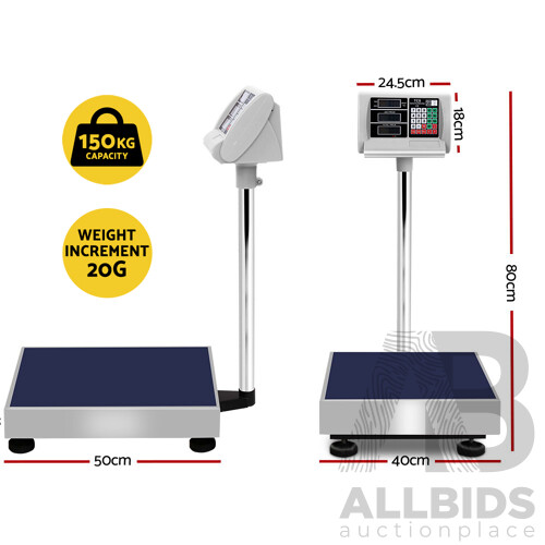 150KG Digital Platform Scale Electronic Scales Shop Market Commercial Postal - Brand New - Free Shipping