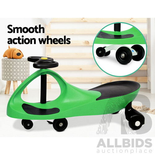 Kids Ride On Swing Car  -Green - Brand New - Free Shipping