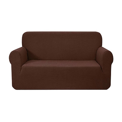 High Stretch Sofa Cover Couch Protector Slipcovers 2 Seater Coffee - Brand New - Free Shipping