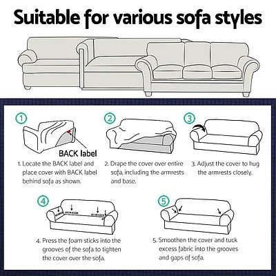 High Stretch Sofa Cover Couch Protector Slipcovers 2 Seater Navy - Brand New - Free Shipping