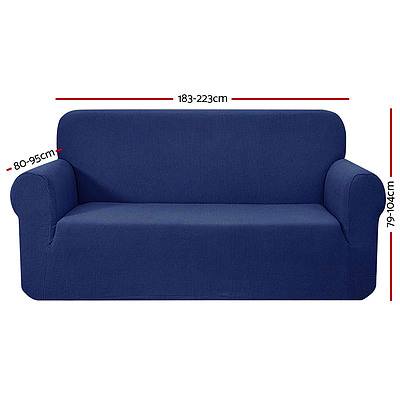 High Stretch Sofa Cover Couch Protector Slipcovers 3 Seater Navy