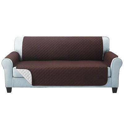 Sofa Cover Quilted Couch Covers Protector Slipcovers 3 Seater Coffee - Brand New - Free Shipping