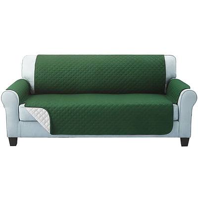 Sofa Cover Quilted Couch Covers Lounge Protector Slipcovers 3 Seater Green - Brand New - Free Shipping
