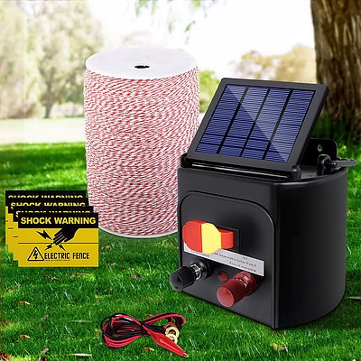 5km Solar Electric Fence Charger Energiser - Brand New - Free Shipping