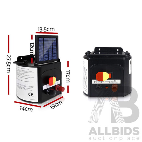 5km Solar Electric Fence Charger Energiser - Brand New - Free Shipping