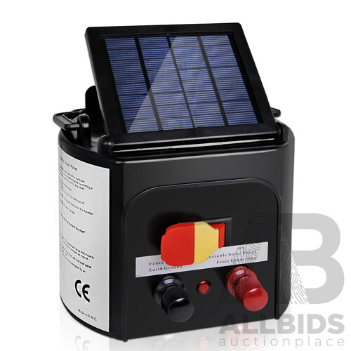 5km Solar Power Electric Fence Energiser Charger - Free Shipping
