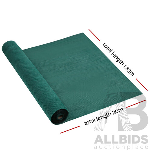 1.83x20m 30% UV Shade Cloth Shadecloth Sail Garden Mesh Roll Outdoor Green - Brand New - Free Shipping
