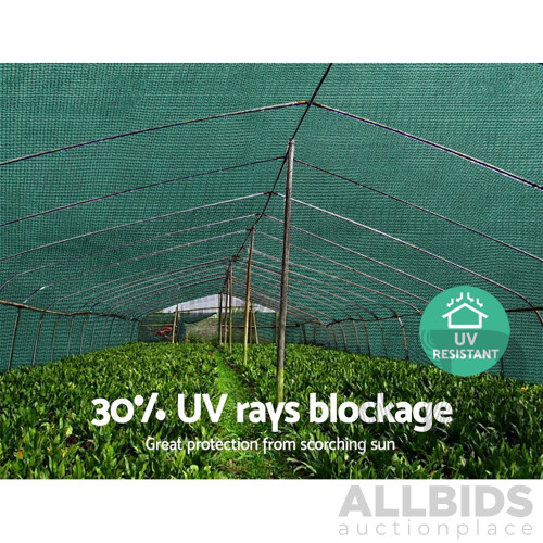 1.83x20m 30% UV Shade Cloth Shadecloth Sail Garden Mesh Roll Outdoor Green - Brand New - Free Shipping