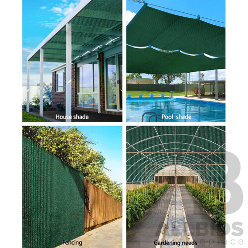 Sun Shade Cloth Shadecloth Sail Roll Mesh Outdoor 50% UV 1.83x50m Green - Brand New - Free Shipping