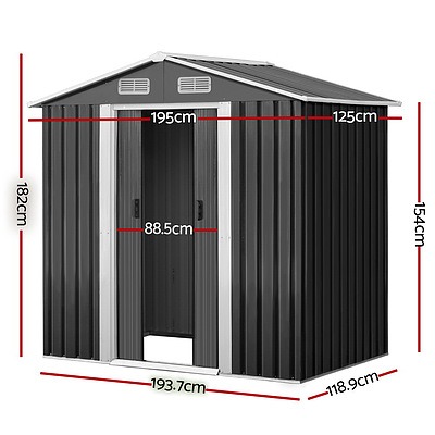 Garden Shed Outdoor Storage Sheds Tool Workshop 1.95x1.25M - Brand New - Free Shipping