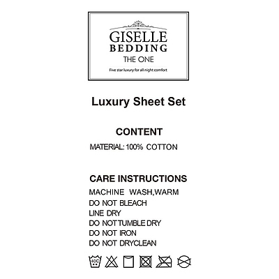 King Size 4 Piece Bedsheet Set - Grey - Free Shipping