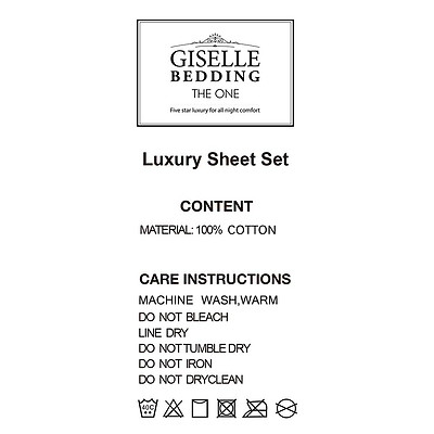 King Size 4 Piece Bedsheet Set - White - Free Shipping