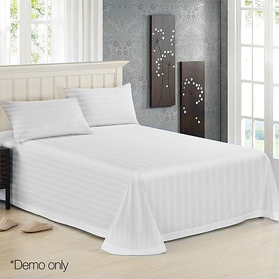King Size 4 Piece Bedsheet Set - White - Free Shipping