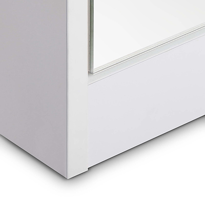 5 Drawer Mirrored Wooden Shoe Cabinet - White - Free Shipping