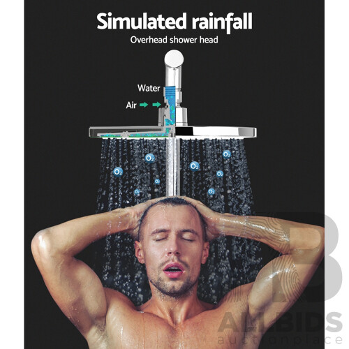 9 inch Rain Shower Head Round Wall Bathroom Arm Handheld Spray Bracket Rail Chrome - Brand New - Free Shipping
