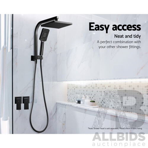 Brass Shower Mixer Head Hot and Cold Bathroom Tap Mat Black - Brand New - Free Shipping