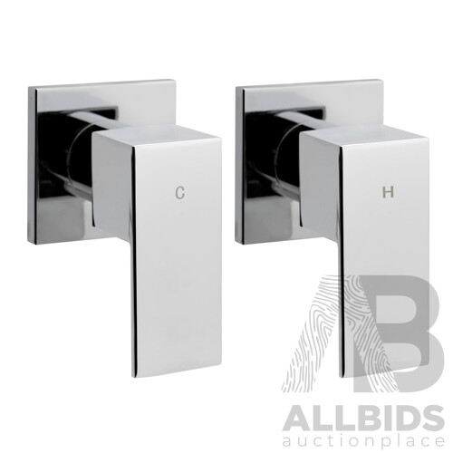 Brass Shower Mixer Head Hot and Cold Bathroom Tap Chrome