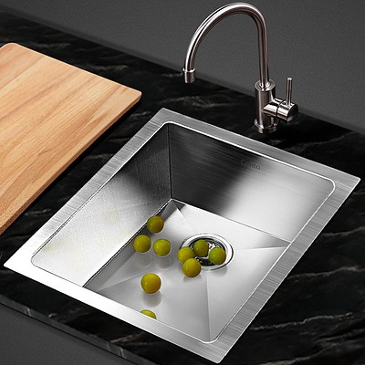 Stainless Steel Kitchen/Laundry Sink with Strainer Waste 390 x 450mm - Brand New - Free Shipping