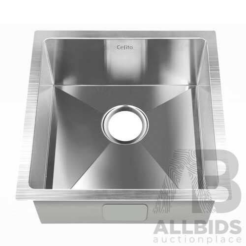 Stainless Steel Kitchen Sink 440X440MM Under/Topmount Sinks Laundry Bowl Silver - Brand New - Free Shipping