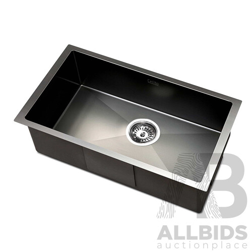 450 x 300mm Stainless Steel Sink - Black