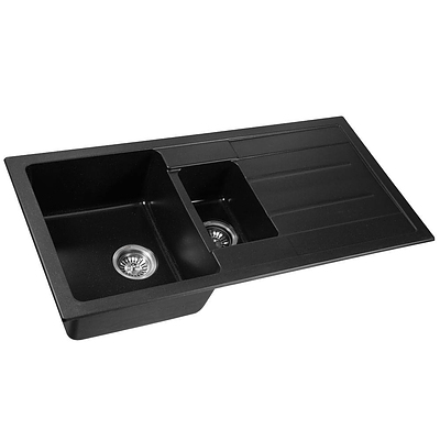 1000 x 500mm Granite Double Sink - Black - Brand New - Free Shipping