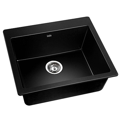 570 x 500mm Granite Double Sink - Black - Brand New - Free Shipping