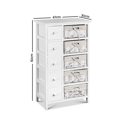 5 Basket Storage Drawers - White - Brand New - Free Shipping