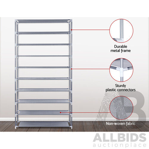 10 Tier Stackable Shoe Rack - Brand New - Free Shipping